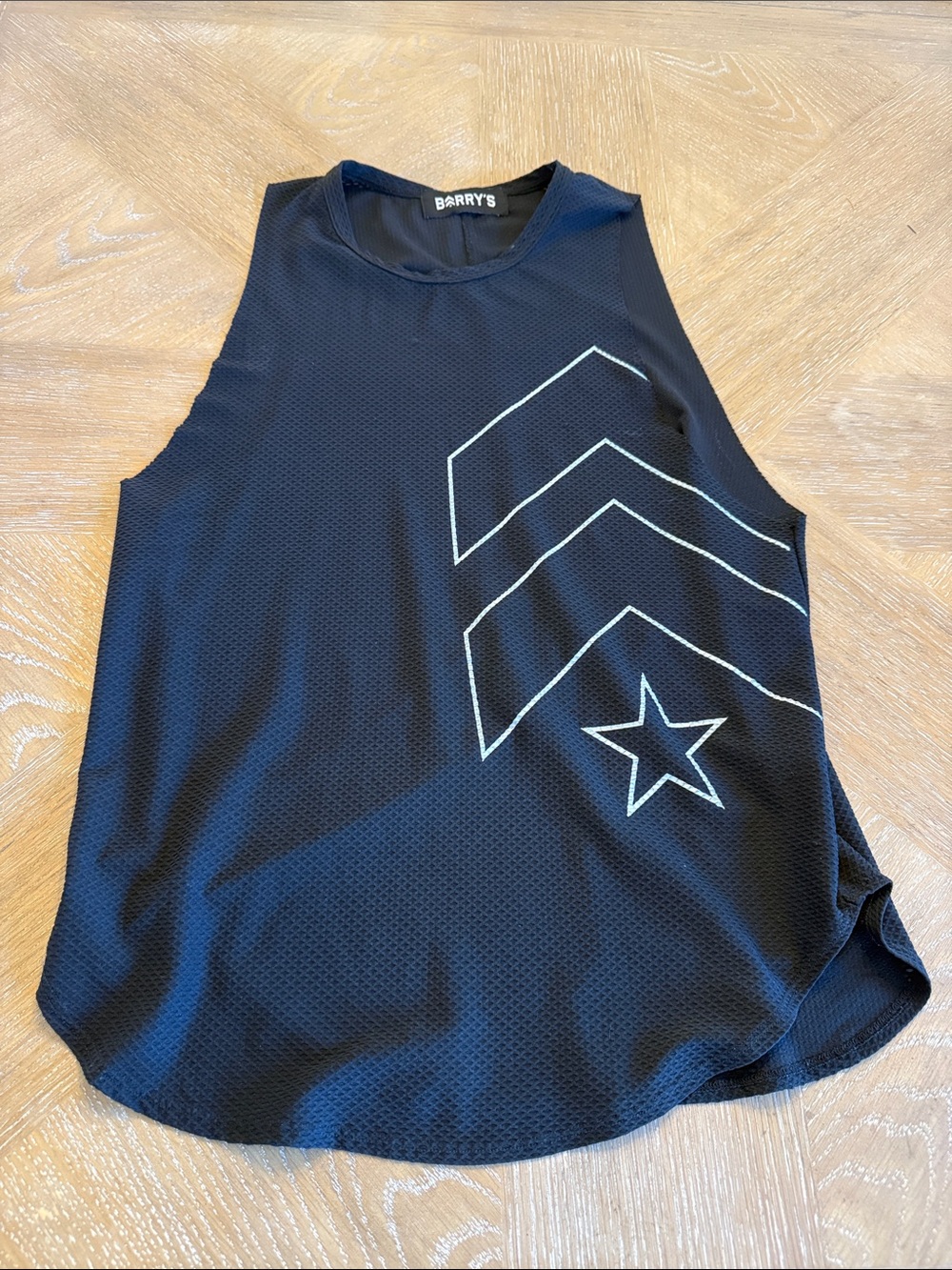 Black Muscle Tank with Chevron Star